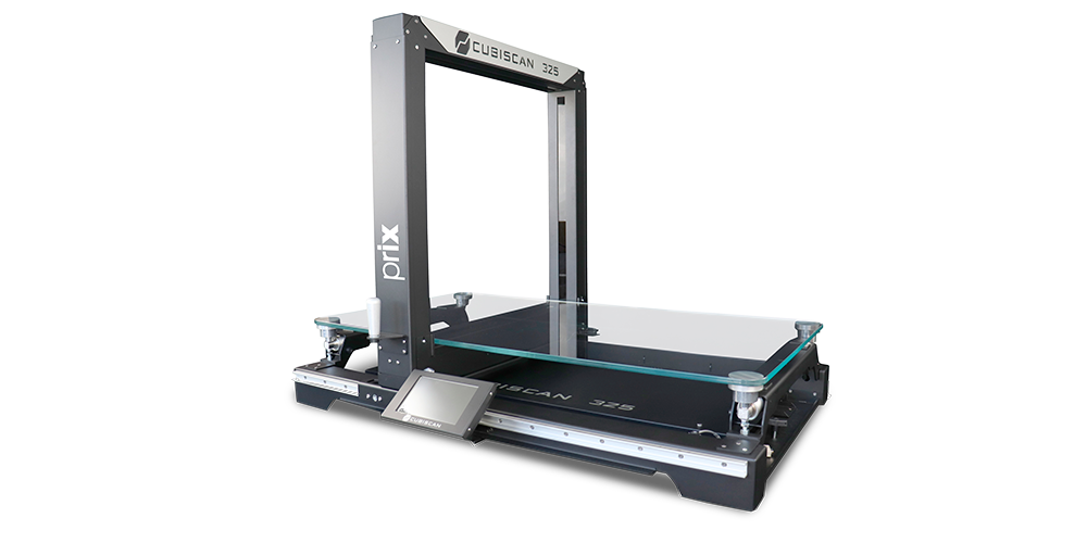 Cubiscan 325 Prix possui estrutura que se assemelha a um scanner de mesa de grandes dimensões na cor preta