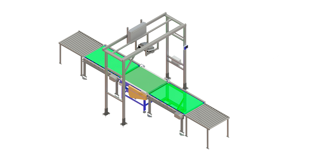 Dimensionadora CargoScan CSN9002000 com estrutura robusta e sistemas integrados para pesagem, cubagem e leitura de códigos de barras